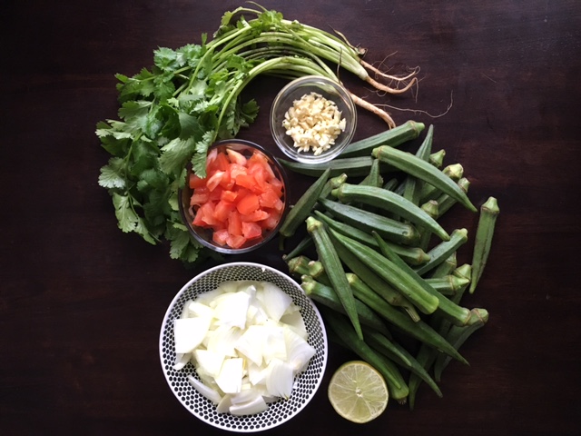 Okra Curry Ingredients