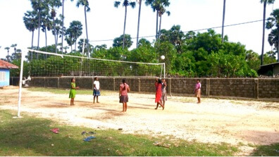 And these are our girls playing their favourite sport, volleyball.