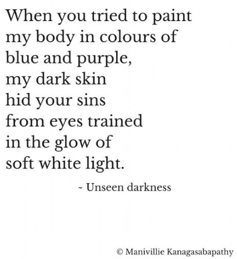 When+you+tried+to+paintmy+body+in+colours+ofblue+and+purple,my+dark+skinhid+your+sinsfrom+eyes+trainedin+the+glow+ofsoft+white+light.