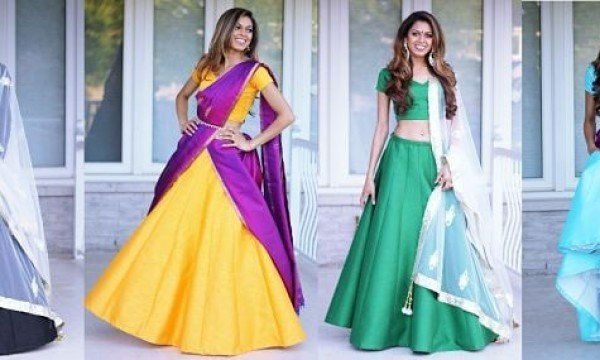 The easiest way to drape a saree in lehenga style for beginners/lehenga  saree draping with a skirt - YouTube