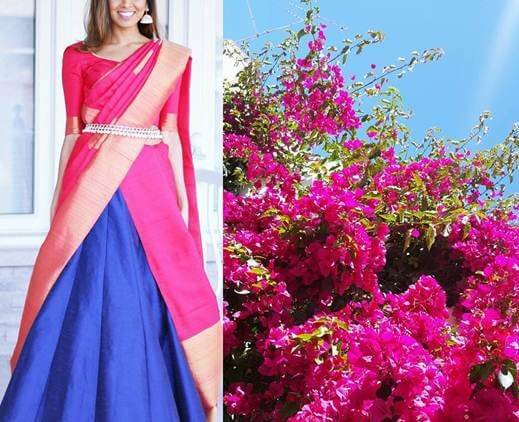 Pin by Salini on Quick Saves | Floral skirt outfits, Saree dress, Half saree  designs