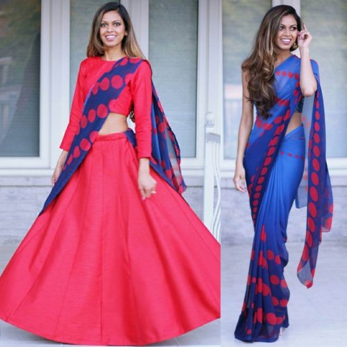 Tia's Cancan Saree: Which Do You Prefer?